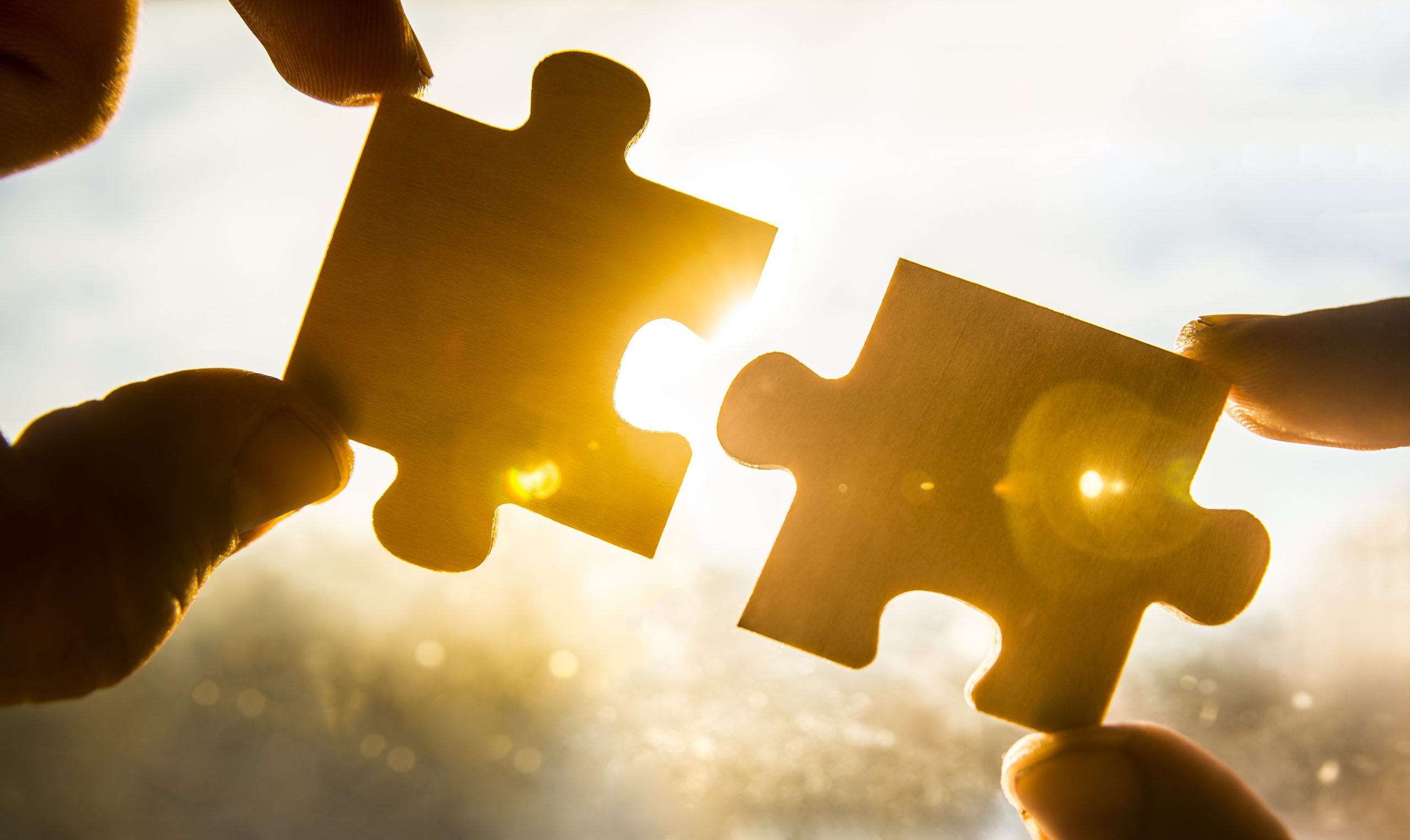 jigsaw puzzle pieces connecting